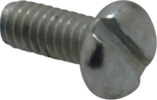 Value Collection - #5-40 UNC, 5/16" Length Under Head Slotted Drive Machine Screw - Pan Head, Grade J82 Steel, Zinc-Plated Finish, Without Washer - Industrial Tool & Supply