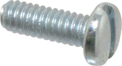 Value Collection - #5-40 UNC, 3/8" Length Under Head Slotted Drive Machine Screw - Pan Head, Grade J82 Steel, Zinc-Plated Finish, Without Washer - Industrial Tool & Supply
