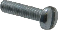 Value Collection - #5-40 UNC, 1/2" Length Under Head Slotted Drive Machine Screw - Pan Head, Grade 2 Steel, Zinc-Plated Finish, Without Washer - Industrial Tool & Supply