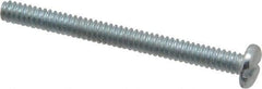 Value Collection - #6-32 UNC, 1-1/2" Length Under Head Slotted Drive Machine Screw - Pan Head, Grade J82 Steel, Zinc-Plated Finish, Without Washer - Industrial Tool & Supply