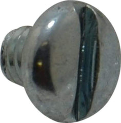 Value Collection - #8-32 UNC, 3/16" Length Under Head Slotted Drive Machine Screw - Pan Head, Grade J82 Steel, Zinc-Plated Finish, Without Washer - Industrial Tool & Supply
