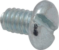 Value Collection - #8-32 UNC, 1/4" Length Under Head Slotted Drive Machine Screw - Pan Head, Grade 2 Steel, Zinc-Plated Finish, Without Washer - Industrial Tool & Supply