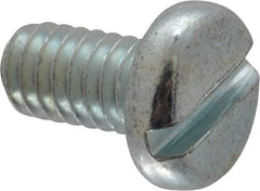 Value Collection - #8-32 UNC, 5/16" Length Under Head Slotted Drive Machine Screw - Pan Head, Grade J82 Steel, Zinc-Plated Finish, Without Washer - Industrial Tool & Supply