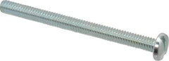Value Collection - #8-32 UNC, 2" Length Under Head Slotted Drive Machine Screw - Pan Head, Grade J82 Steel, Zinc-Plated Finish, Without Washer - Industrial Tool & Supply