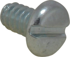 Value Collection - #10-24 UNC, 5/16" Length Under Head Slotted Drive Machine Screw - Pan Head, Grade J82 Steel, Zinc-Plated Finish, Without Washer - Industrial Tool & Supply