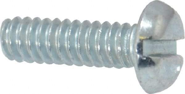 Value Collection - #10-24 UNC, 5/8" Length Under Head Slotted Drive Machine Screw - Pan Head, Grade J82 Steel, Zinc-Plated Finish, Without Washer - Industrial Tool & Supply