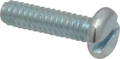 Value Collection - #10-24 UNC, 3/4" Length Under Head Slotted Drive Machine Screw - Pan Head, Grade J82 Steel, Zinc-Plated Finish, Without Washer - Industrial Tool & Supply