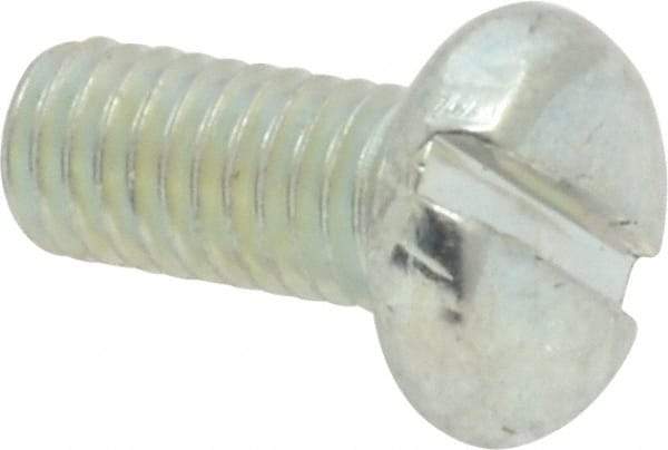 Value Collection - #10-32 UNF, 7/16" Length Under Head Slotted Drive Machine Screw - Pan Head, Grade J82 Steel, Zinc-Plated Finish, Without Washer - Industrial Tool & Supply