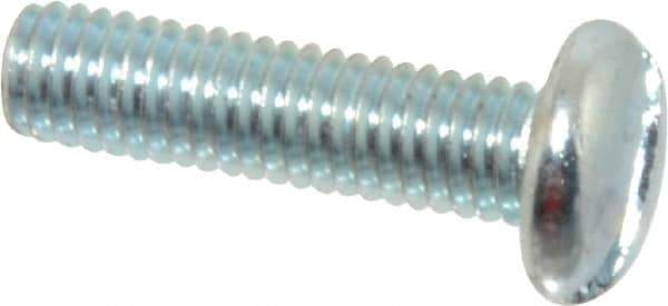 Value Collection - #10-32 UNF, 3/4" Length Under Head Slotted Drive Machine Screw - Pan Head, Grade J82 Steel, Zinc-Plated Finish, Without Washer - Industrial Tool & Supply