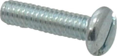 Value Collection - 1/4-20 UNC, 1" Length Under Head Slotted Drive Machine Screw - Pan Head, Grade J82 Steel, Zinc-Plated Finish, Without Washer - Industrial Tool & Supply