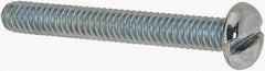 Value Collection - 1/4-20 UNC, 2" Length Under Head Slotted Drive Machine Screw - Pan Head, Grade J82 Steel, Zinc-Plated Finish, Without Washer - Industrial Tool & Supply