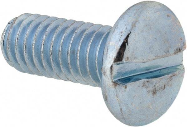 Value Collection - 5/16-18 UNC, 3/4" Length Under Head Slotted Drive Machine Screw - Pan Head, Grade 2 Steel, Zinc-Plated Finish, Without Washer - Industrial Tool & Supply