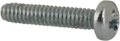Value Collection - #2-56 UNC, 7/16" Length Under Head Phillips Drive Machine Screw - Pan Head, Grade J82 Steel, Zinc-Plated Finish, Without Washer - Industrial Tool & Supply