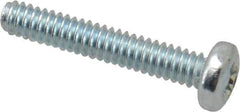 Value Collection - #2-56 UNC, 1/2" Length Under Head Phillips Drive Machine Screw - Pan Head, Grade J82 Steel, Zinc-Plated Finish, Without Washer - Industrial Tool & Supply