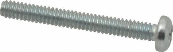 Value Collection - #2-56 UNC, 3/4" Length Under Head Phillips Drive Machine Screw - Pan Head, Grade J82 Steel, Zinc-Plated Finish, Without Washer - Industrial Tool & Supply