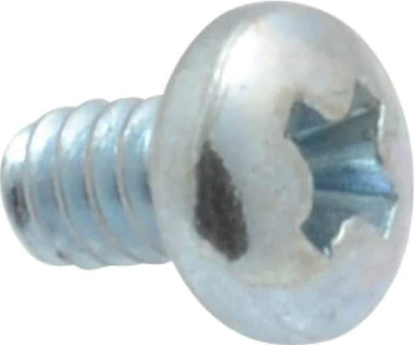 Value Collection - #4-40 UNC, 3/16" Length Under Head Phillips Drive Machine Screw - Pan Head, Grade 2 Steel, Zinc-Plated Finish, Without Washer - Industrial Tool & Supply