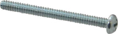 Value Collection - #6-32 UNC, 1-1/2" Length Under Head Phillips Drive Machine Screw - Pan Head, Grade 2 Steel, Zinc-Plated Finish, Without Washer - Industrial Tool & Supply