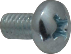 Value Collection - #8-32 UNC, 5/16" Length Under Head Phillips Drive Machine Screw - Pan Head, Grade J82 Steel, Zinc-Plated Finish, Without Washer - Industrial Tool & Supply