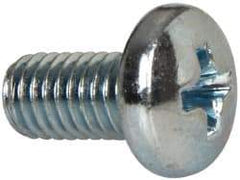 Value Collection - #8-32 UNC, 3/8" Length Under Head Phillips Drive Machine Screw - Pan Head, Grade J82 Steel, Zinc-Plated Finish, Without Washer - Industrial Tool & Supply