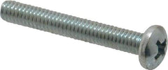 Value Collection - #8-32 UNC, 1-1/4" Length Under Head Phillips Drive Machine Screw - Pan Head, Grade 2 Steel, Zinc-Plated Finish, Without Washer - Industrial Tool & Supply