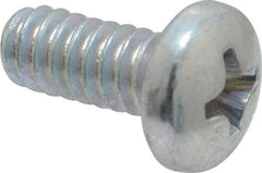 Value Collection - #10-24 UNC, 7/16" Length Under Head Phillips Drive Machine Screw - Pan Head, Grade J82 Steel, Zinc-Plated Finish, Without Washer - Industrial Tool & Supply