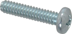 Value Collection - #10-24 UNC, 7/8" Length Under Head Phillips Drive Machine Screw - Pan Head, Grade 2 Steel, Zinc-Plated Finish, Without Washer - Industrial Tool & Supply