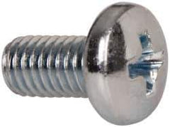 Value Collection - #10-32 UNF, 3/8" Length Under Head Phillips Drive Machine Screw - Pan Head, Grade J82 Steel, Zinc-Plated Finish, Without Washer - Industrial Tool & Supply