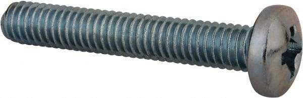 Value Collection - 5/16-18 UNC, 2" Length Under Head Phillips Drive Machine Screw - Pan Head, Grade 2 Steel, Zinc-Plated Finish, Without Washer - Industrial Tool & Supply