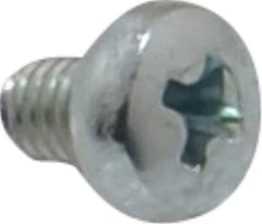 Value Collection - M3x0.50, 4mm Length Under Head Phillips Drive Machine Screw - Pan Head, Grade 4.8 Steel, Zinc-Plated Finish, Without Washer - Industrial Tool & Supply