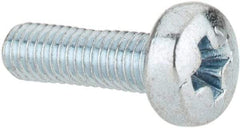 Value Collection - M3x0.50, 10mm Length Under Head Phillips Drive Machine Screw - Pan Head, Grade 4.8 Steel, Zinc-Plated Finish, Without Washer - Industrial Tool & Supply