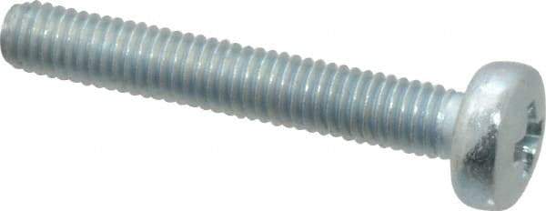 Value Collection - M3x0.50, 20mm Length Under Head Phillips Drive Machine Screw - Pan Head, Grade 4.8 Steel, Zinc-Plated Finish, Without Washer - Industrial Tool & Supply