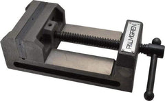 Palmgren - 4-1/2" Jaw Opening Capacity x 1-1/2" Throat Depth, Horizontal Drill Press Vise - 4" Wide Jaw, Stationary Base, Standard Speed, 7-5/16" OAL x 2-3/4" Overall Height - Industrial Tool & Supply