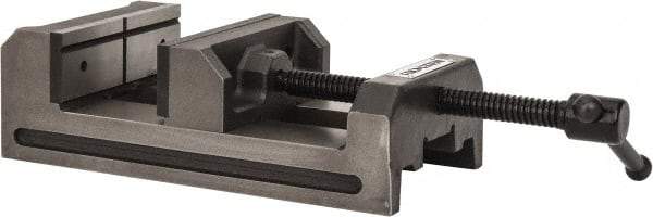 Palmgren - 6" Jaw Opening Capacity x 2" Throat Depth, Horizontal Drill Press Vise - 6" Wide Jaw, Stationary Base, Standard Speed, 11-15/16" OAL x 3-1/2" Overall Height - Industrial Tool & Supply