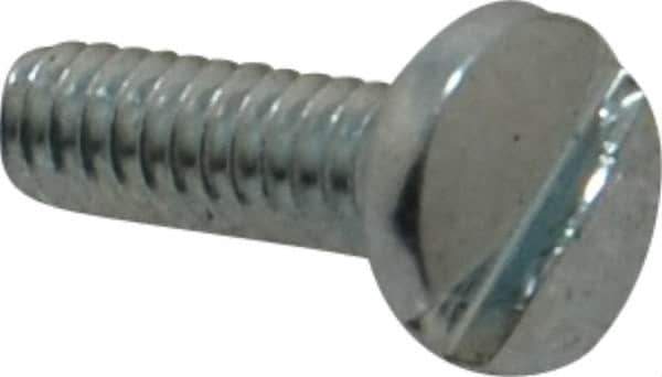 Value Collection - #4-40 UNC, 3/8" Length Under Head Slotted Drive Machine Screw - Binding Head, Grade J82 Steel, Zinc-Plated Finish, Without Washer - Industrial Tool & Supply