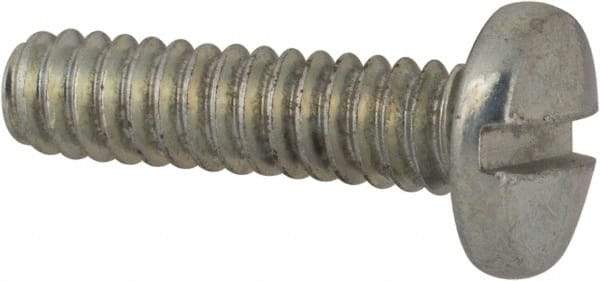 Value Collection - #4-40 UNC, 7/16" Length Under Head Slotted Drive Machine Screw - Binding Head, Grade J82 Steel, Zinc-Plated Finish, Without Washer - Industrial Tool & Supply