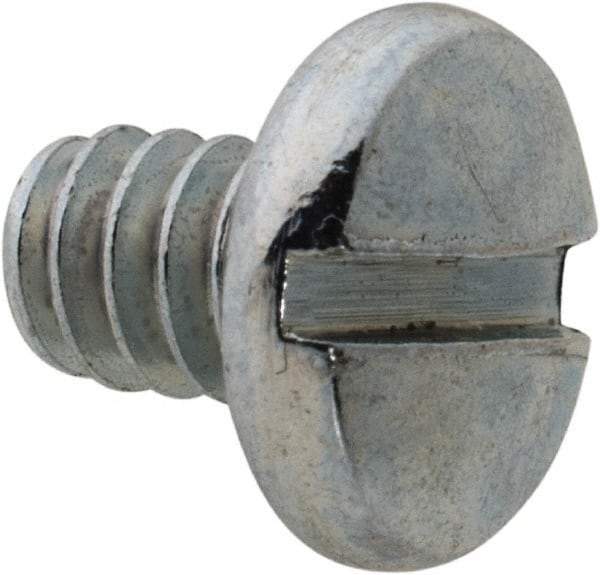 Value Collection - #6-32 UNC, 3/16" Length Under Head Slotted Drive Machine Screw - Binding Head, Grade J82 Steel, Zinc-Plated Finish, Without Washer - Industrial Tool & Supply