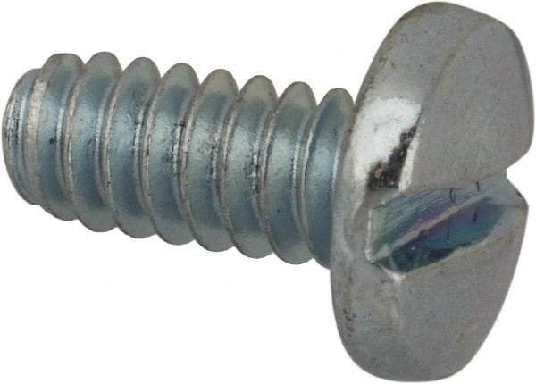 Value Collection - #6-32 UNC, 5/16" Length Under Head Slotted Drive Machine Screw - Binding Head, Grade J82 Steel, Zinc-Plated Finish, Without Washer - Industrial Tool & Supply