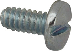 Value Collection - #6-32 UNC, 5/16" Length Under Head Slotted Drive Machine Screw - Binding Head, Grade J82 Steel, Zinc-Plated Finish, Without Washer - Industrial Tool & Supply