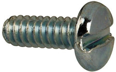 Value Collection - #6-32 UNC, 3/8" Length Under Head Slotted Drive Machine Screw - Binding Head, Grade J82 Steel, Zinc-Plated Finish, Without Washer - Industrial Tool & Supply
