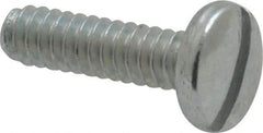 Value Collection - #6-32 UNC, 1/2" Length Under Head Slotted Drive Machine Screw - Binding Head, Grade J82 Steel, Zinc-Plated Finish, Without Washer - Industrial Tool & Supply