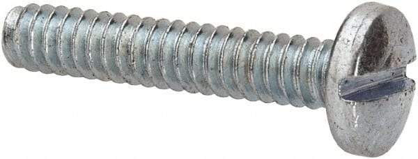 Value Collection - #6-32 UNC, 3/4" Length Under Head Slotted Drive Machine Screw - Binding Head, Grade J82 Steel, Zinc-Plated Finish, Without Washer - Industrial Tool & Supply