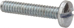 Value Collection - #6-32 UNC, 3/4" Length Under Head Slotted Drive Machine Screw - Binding Head, Grade J82 Steel, Zinc-Plated Finish, Without Washer - Industrial Tool & Supply