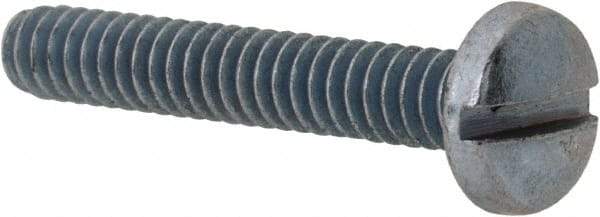 Value Collection - #6-32 UNC, 7/8" Length Under Head Slotted Drive Machine Screw - Binding Head, Grade J82 Steel, Zinc-Plated Finish, Without Washer - Industrial Tool & Supply