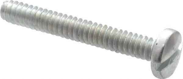 Value Collection - #6-32 UNC, 1" Length Under Head Slotted Drive Machine Screw - Binding Head, Grade J82 Steel, Zinc-Plated Finish, Without Washer - Industrial Tool & Supply