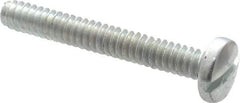 Value Collection - #6-32 UNC, 1" Length Under Head Slotted Drive Machine Screw - Binding Head, Grade J82 Steel, Zinc-Plated Finish, Without Washer - Industrial Tool & Supply
