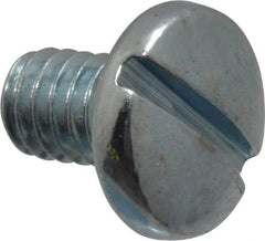 Value Collection - #8-32 UNC, 1/4" Length Under Head Slotted Drive Machine Screw - Binding Head, Grade J82 Steel, Zinc-Plated Finish, Without Washer - Industrial Tool & Supply