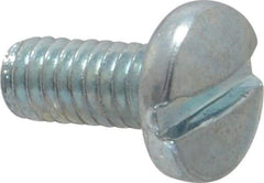 Value Collection - #8-32 UNC, 3/8" Length Under Head Slotted Drive Machine Screw - Binding Head, Grade J82 Steel, Zinc-Plated Finish, Without Washer - Industrial Tool & Supply