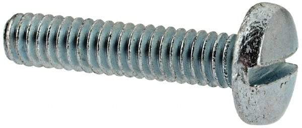 Value Collection - #8-32 UNC, 3/4" Length Under Head Slotted Drive Machine Screw - Binding Head, Grade J82 Steel, Zinc-Plated Finish, Without Washer - Industrial Tool & Supply