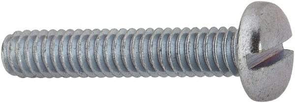 Value Collection - #8-32 UNC, 7/8" Length Under Head Slotted Drive Machine Screw - Binding Head, Grade J82 Steel, Zinc-Plated Finish, Without Washer - Industrial Tool & Supply