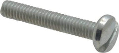 Value Collection - #8-32 UNC, 1" Length Under Head Slotted Drive Machine Screw - Binding Head, Grade J82 Steel, Zinc-Plated Finish, Without Washer - Industrial Tool & Supply
